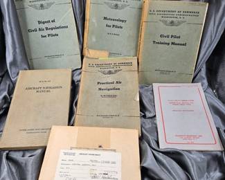 GROUP OF SIX WWII/KOREAN WAR AIR FORCES MANUALS & NAVIGATION COMPUTER