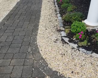 Paving stones; gravel sold by the 5-gallon bucket