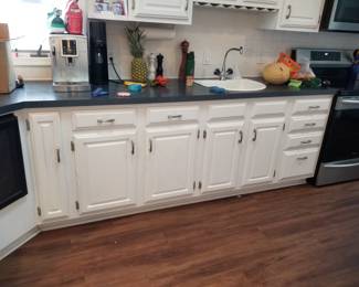 White kitchen cabinets - plenty of base cabinets