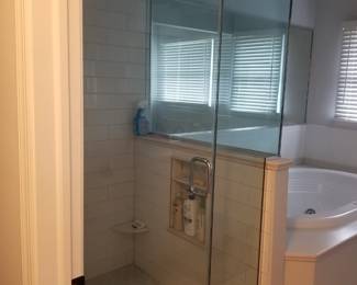 Glass shower enclosure