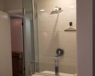 Glass shower enclosure