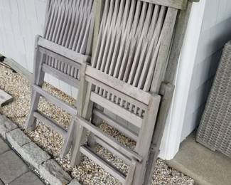 Teak folding chairs