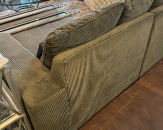 L-shaped oversized corduroy sofa 