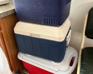 Coleman, Rubbermaid outdoor insulated coolers 