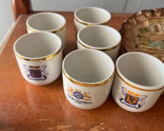 Hollohaza Hungary Varda Porcelain set of Shot Glasses 