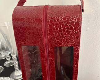 Vintage Red Shoe Carrying Case 