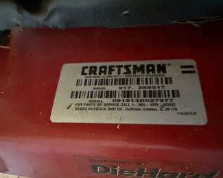 Craftstman riding lawn mower