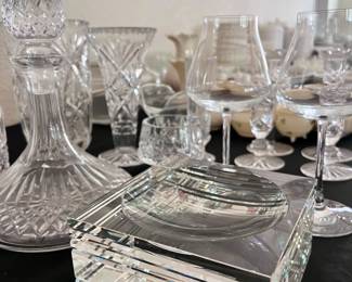 Waterford, Baccarat, Royal Daulton etc