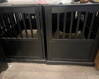 Wooden Indoor Dog Crates x 2 Total