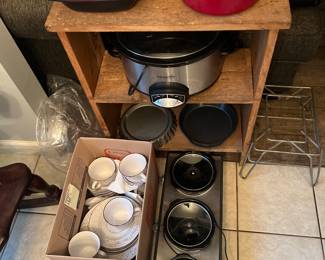 Kitchen Items & Shelf Unit