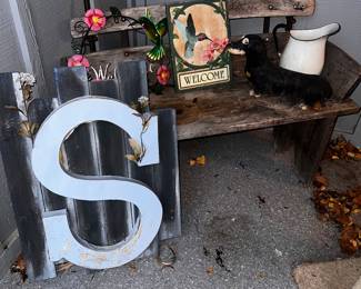 Outdoor Bench & Decor