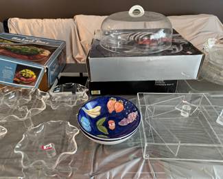 Lucite trays with different compartments 