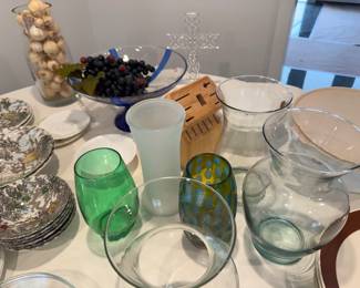 Vases and plates and bowls 