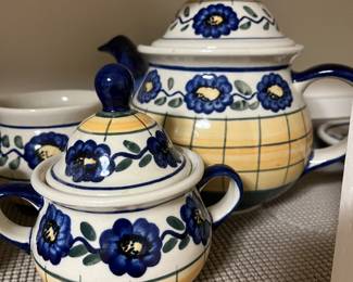 Polish hand painted pottery