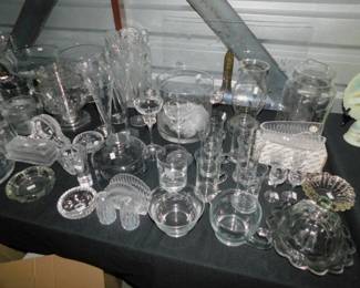 ASSORTED PRINCESS HOUSE ETCHED GLASSWARE