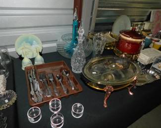 PRINCESS  HOUSE FLATWARE, SWISS AIR CUPS, MEAT WARMING SERVING DISH