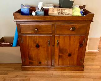 Vintage handmade wood buffet