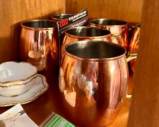 Copper Moscow mule mugs