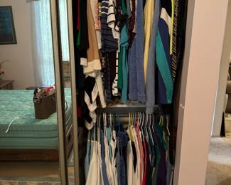 Large selection of clothing and shoes