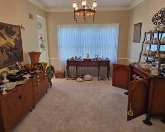 By Friday this room will be full of China and collectible glass, sterling and more