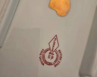 Floraine British Zone Fine China decorated in Germany