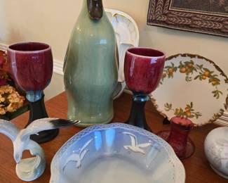 Porcelain & ceramic ducks and geese