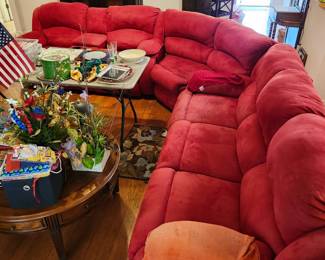 Nice sectional couch can be broken up into couch and love seat