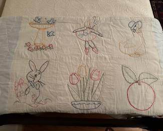 Hand stitched child’s bedspread