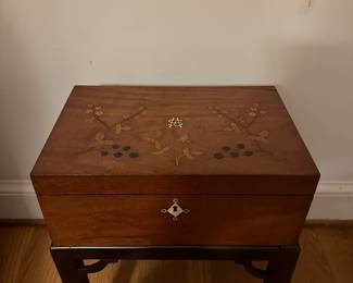 Antique lap desk on stand