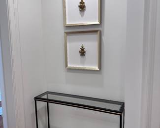Glass console table