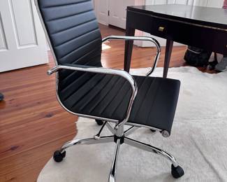 Leather & Steel Office Chair 