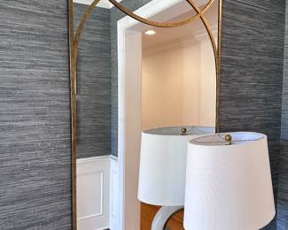 Gabby Mirror & Marble Lamp