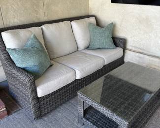 Outdoor Sofa & Coffee Table. Sold Separately