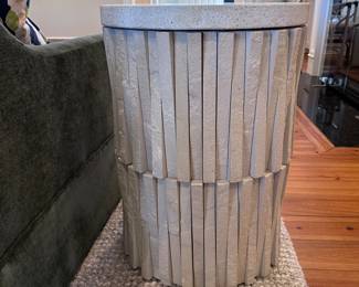 Travertine Side Table