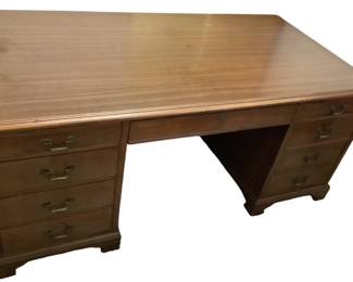 Seven Drawer Wood Office Desk