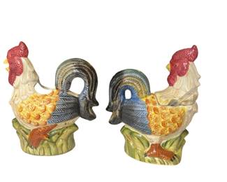 Rooster Condiment Jars