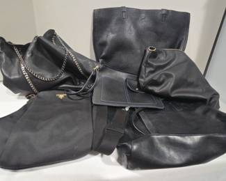 Collection Of Large Black Handbags