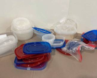 Plastic Food Storage Lot 