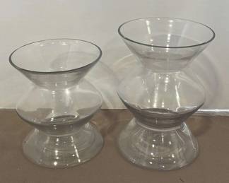 Two Angular Glass Vases