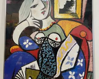 Picasso Woman With A Book Framed Print 
