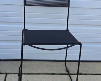 Black Metal And Rubberized Plastic Chair
