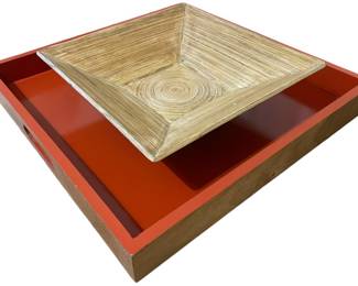 Threshold Kitchen Tray Bamboo Bowl 
