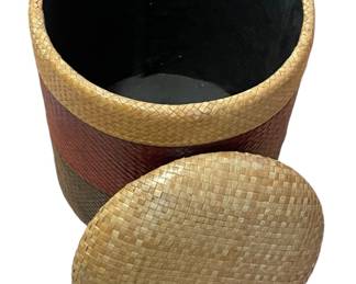 Woven Storage Ottoman 