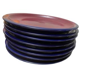 Denby discontinued maroonblue 10 inch 