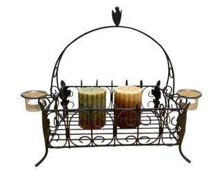 Metal decor with candles 