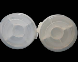Two Eclipse ChipDip trays with lids 