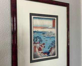 Japanese block print art, professionally framed