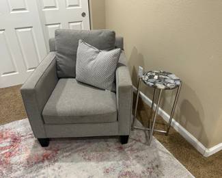 Cloth Chair with contemporary clean line legs