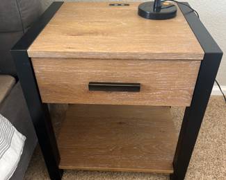 Crate and Barrel plug in night stand with charging ports