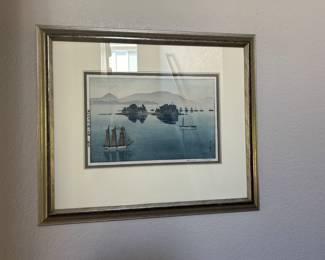 Japanese block print art, professionally framed